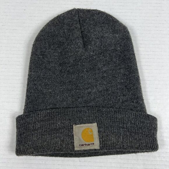 Carhartt Hat Beanie Adult Gray Marked Model No.A18CLH - Picture 2 of 7